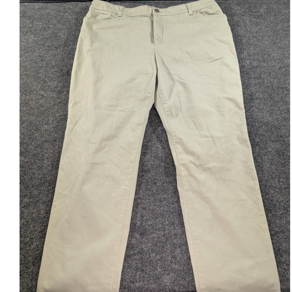 CJ Banks Signature Slimming Pants Womens 20W Green NEW Tapered Leg Classic Fit